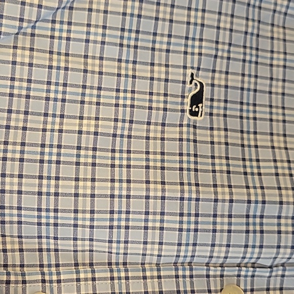 Vinyard Vines mens S performance classic fit whale button-down shirt blue - Picture 3 of 4